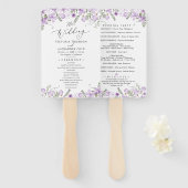 ボホパープル結婚式 プログラムハンドファン ハンドファン (正面&裏面)