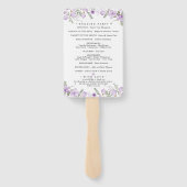 ボホパープル結婚式 プログラムハンドファン ハンドファン (裏面)