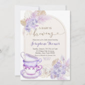 ボホパープル薄紫フローラベビーは醸造中 招待状 (正面)