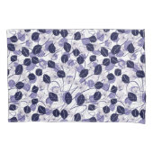 ボホパープル離れつる植物とイラストレーションパターン 枕カバー (正面左)