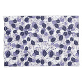 ボホパープル離れつる植物とイラストレーションパターン 枕カバー (正面右)