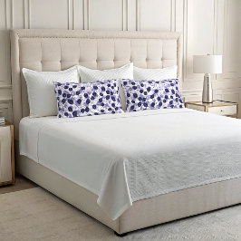 ボホパープル離れつる植物とイラストレーションパターン 枕カバー