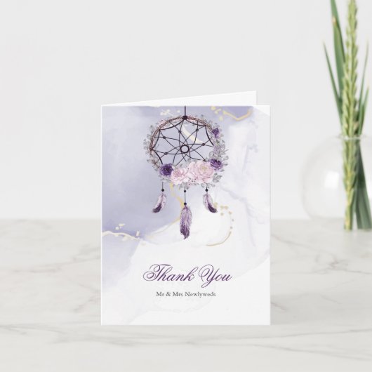 ボホパープ素朴ルドリームキャッチャー サンキューカード (正面)