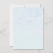 ボホパームジャングルの葉の青い海辺の詳細 招待状 (裏面)