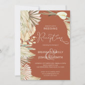 ボホパームテラコッタウェディングレセプションのみ 招待状 (正面)