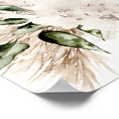 ボホパームパンパス&ベージュフローラオープンバーサイン2 ポスター (角)