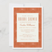 ボホパームモダンリーフラストボタニカルブライダルシャワー 招待状 (正面)