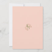 ボホパームリーフグリーン結婚リー 招待状 (裏面)