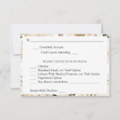 ボホパームリーフパンパ&ベージュフローラと食事RSV 出欠カード (裏面)