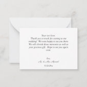 ボホパームリーフユーカリプトゥス&ベージュフローラ ノートカード (裏面)