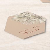 ボホパーム六角コースター赤面テラコッタ ペーパーコースター (アングル)