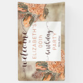 ボホパーム葉ズアジア誕生日パーティーウェルカム 横断幕 (縦)