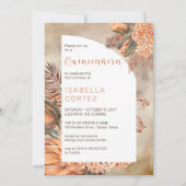 ボホパーム葉ズアジサイ開花15thキンセアニラ 招待状 (正面)