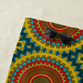 ボホヒッパイレッドイエローブルーヴィンテージ部族 ビーチタオル (インサイチュ)