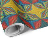 ボホヒッパイレッドイエローブルーヴィンテージ部族 ラッピングペーパー (ロールコーナー)