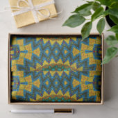 ボホヒッパイレッドイエローブルーヴィンテージ部族 薄葉紙 (ギフト)