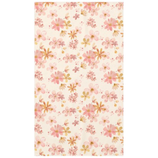 ボホヒッピー素朴自然な自然の花 テーブルクロス (正面)