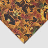 ボホヒッピー部族の茶色の赤のパターン 薄葉紙 (詳細)