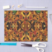 ボホヒッピー部族の茶色の赤のパターン 薄葉紙 (クラフト)