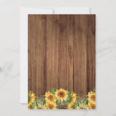 ボホヒマワリひもライトベビーシャワー 招待状 (裏面)