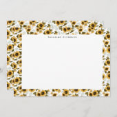 ボホヒマワリ模様 ノートカード (正面/裏面)