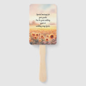 ボホヒマワリ素朴水彩国結婚式 ハンドファン (裏面)