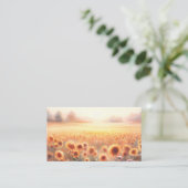 ボホヒマワリ素朴水彩国結婚式 プレイスカード (スタンド正面)