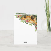 ボホヒマワリ結婚の折り畳みサンキューカード サンキューカード (裏面)