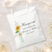 ボホヒマワリ黄色フローラ結婚ズハングオーバーキット フェイバーバッグ (クリップ留めされた状態)