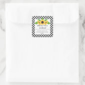 ボホヒマワリ | BW Buffalo Checks差出人住所 スクエアシール (バッグ)