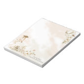 ボホヒョウ |レディフローラブライダルシャワーのお願い ノートパッド (回転)