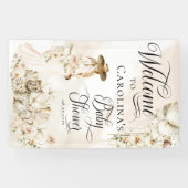 ボホヒョウ |女性の熱帯フローラの赤ちゃんシャワー 横断幕 (横)