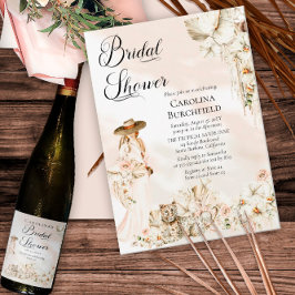 ボホヒョウ |女性の熱帯フローラブライダルシャワー 招待状