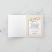 ボホヒョウ |女性の熱帯性ベビーシャワー サンキューカード (内部)