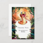 ボホビパースネーク誕生日 サンキューカード (正面/裏面)