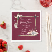 ボホビューティフルベビー誕生統計 スタンダードランチョンナプキン (インサイチュ)