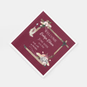 ボホビューティフルベビー誕生統計 スタンダードランチョンナプキン (角)