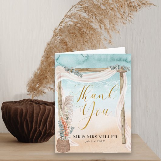 ボホビーチアーバーデスティネーション結婚式  サンキューカード