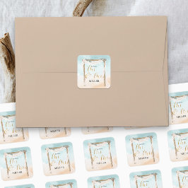 ボホビーチアーバー未来のミスター&ミセス スクエアシール