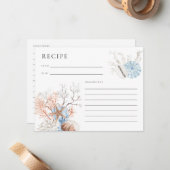 ボホビーチコーラルリーフレシピカード ノートカード (正面/裏面インサイチュ)