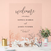 ボホビーチコーラルリーフ結婚の歓迎 アクリルサイン (ウェディング)