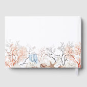 ボホビーチコーラル結婚リーフズフォイルゲストブック ゲストブック (裏面)