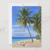 ボホビーチサイン トロピカル ウェディング 招待状 (裏面)