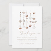 ボホビーチシェルベイビーシャワーサンキューカード サンキューカード (正面)