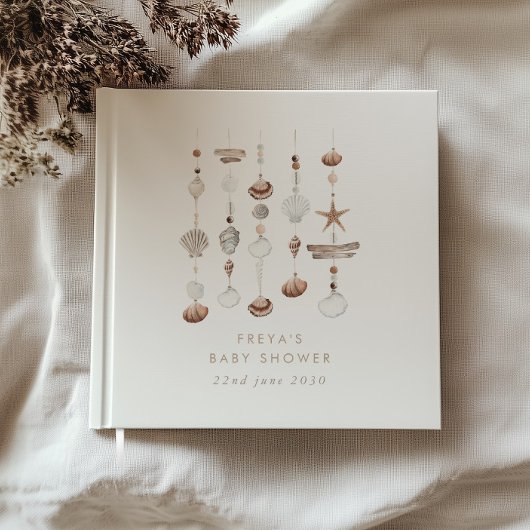 ボホビーチシェルベイビーシャワー ゲストブック