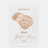 ボホビーチシーシェルブライダルシャワーウェルカム アクリルサイン (正面)