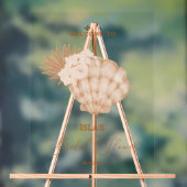 ボホビーチシーシェルブライダルシャワーウェルカム アクリルサイン (ニュートラル)