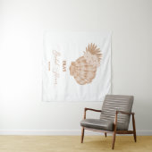 ボホビーチシーシェルブライダルシャワー写真の背景 タペストリー (インサイチュ(横))