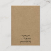 ボホビーチテラコッタイヤリングジュエリーディスプレイシック 名刺 (裏面)