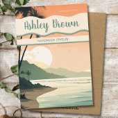 ボホビーチテラコッタイヤリングジュエリーディスプレイシック 名刺